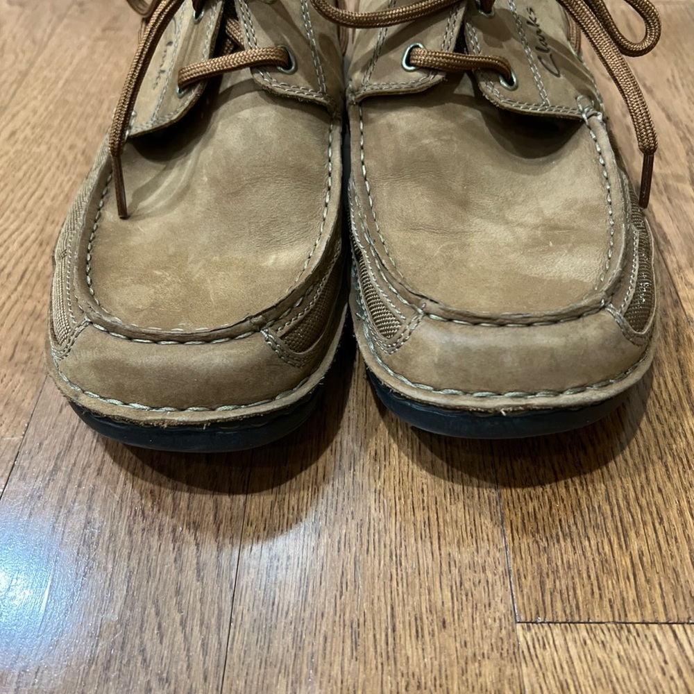 Clarks Mens Waterloo Boat Shoe Sz 10W Tan/Brown Nautical Outdoors Casual Lightwe - Picture 4 of 14